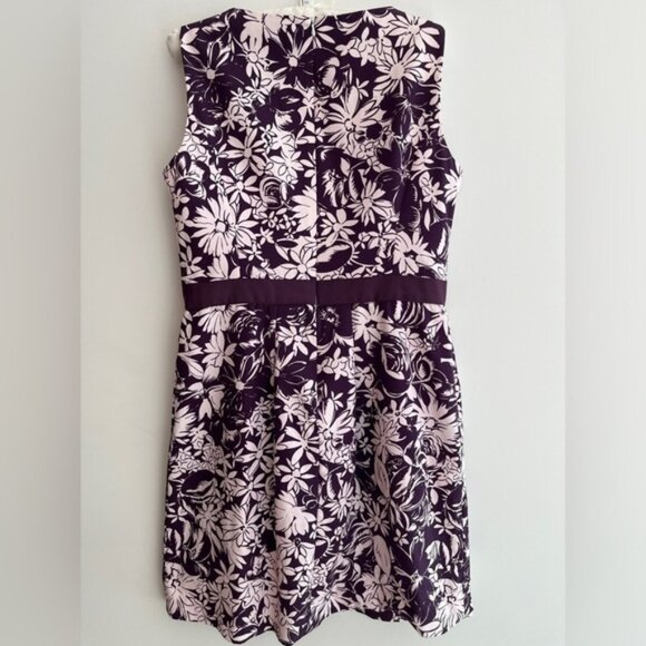 Brooks Brothers Sleeveless Dress Knee Length Floral Print Side Pockets Party - Picture 1 of 12
